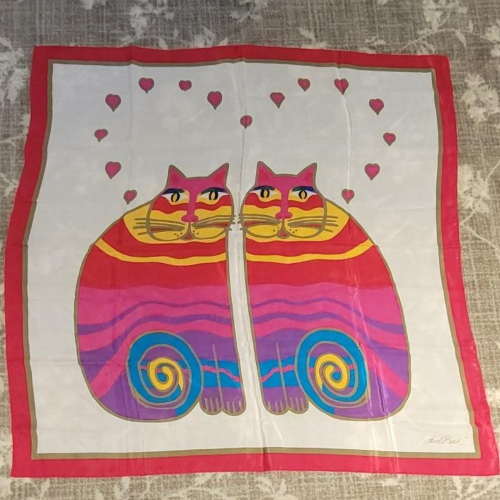 Laurel Burch Two Cats Scarf